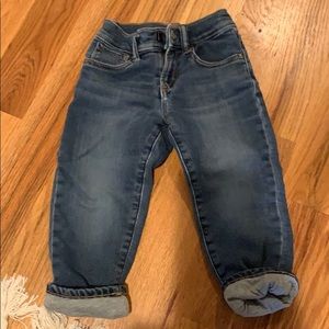 Gap 3T jersey lined jeans